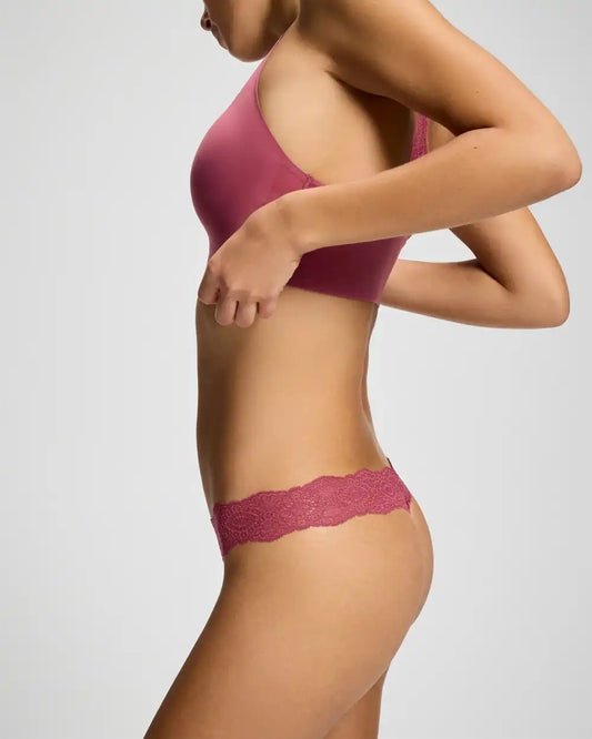 Embraceable Thong Panty with Crochet Lace