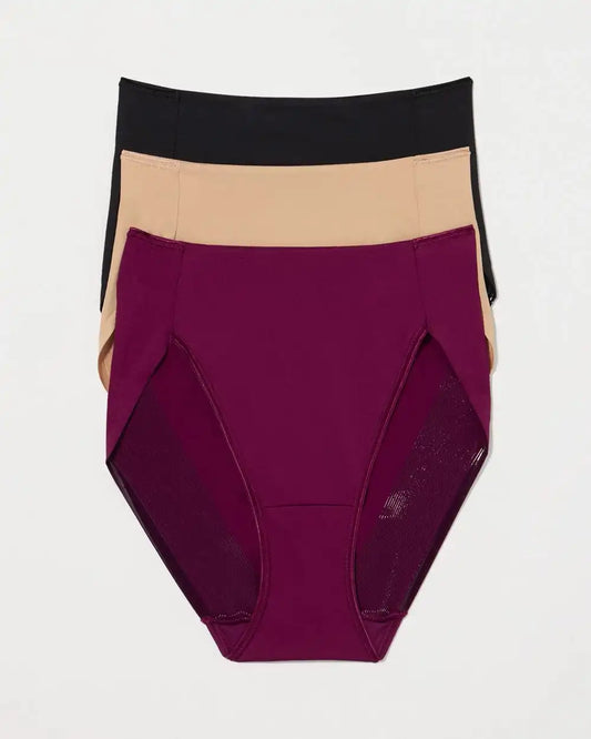 Tummy High-Leg Brief Panty 3 Pack