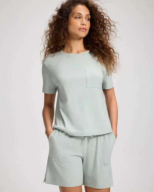 Relaxed Long Pajama Shorts