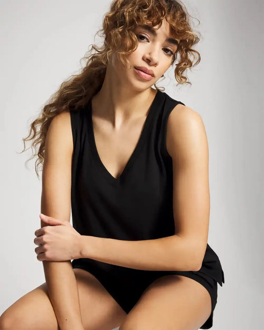 Scoop Neck Relaxed Fit Pajama Tank