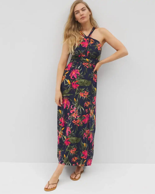 Bayside Halter Maxi Bra Dress