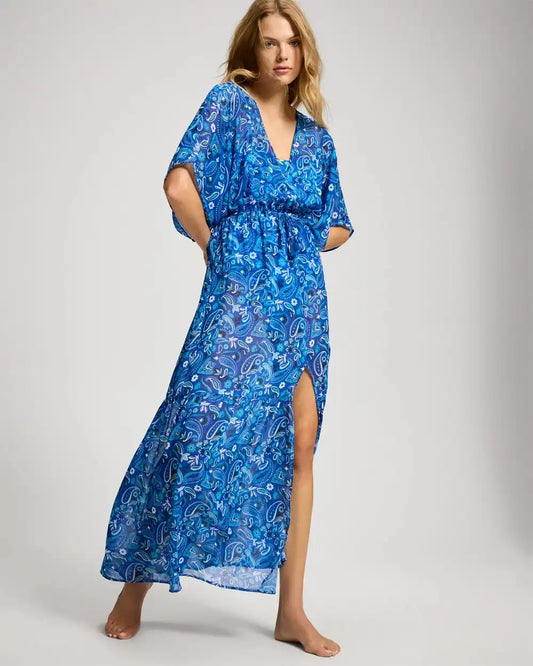 Bleu Rod Beattie Meet Me in Sorrento Chiffon Cover Up Dress