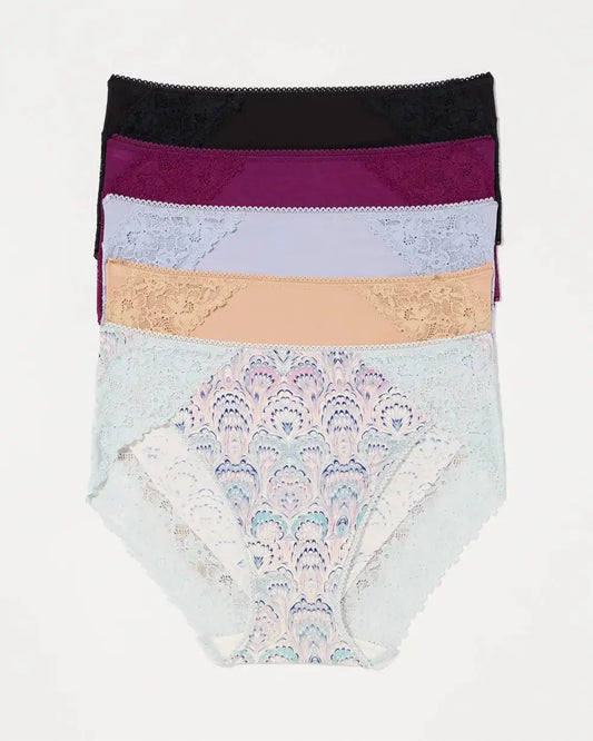 High-Leg with Perfect Lace Panty 5-Pack