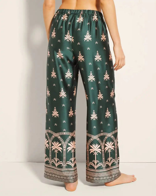 Wide-Leg Pajama Pants
