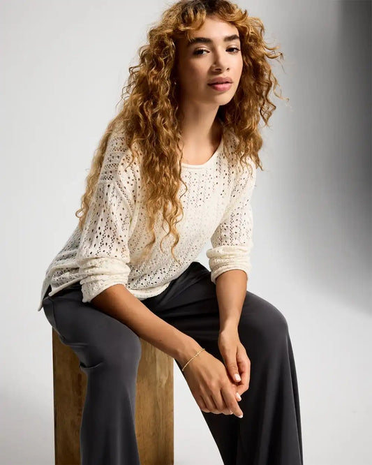 Crochet Rolled Edge Sweater