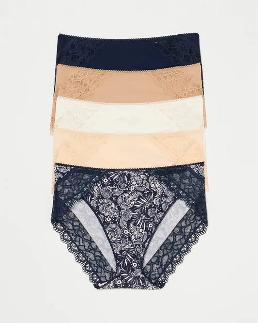 Lace High-Leg 5 Pack