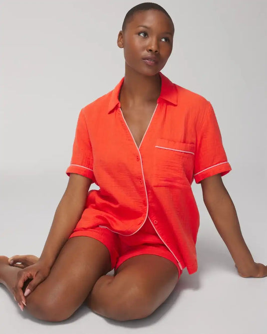 Short-Sleeve Pajama Top