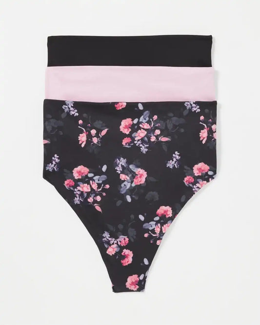 High-Waist Thong Panty 3 Pack