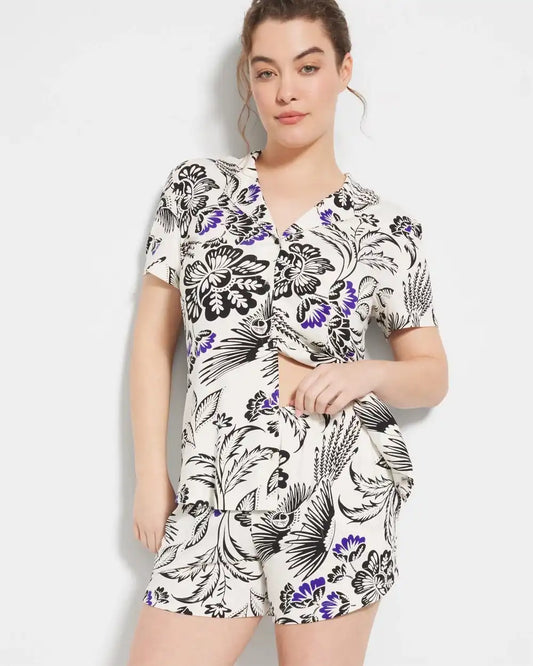 Smocked Waist Pajama Short