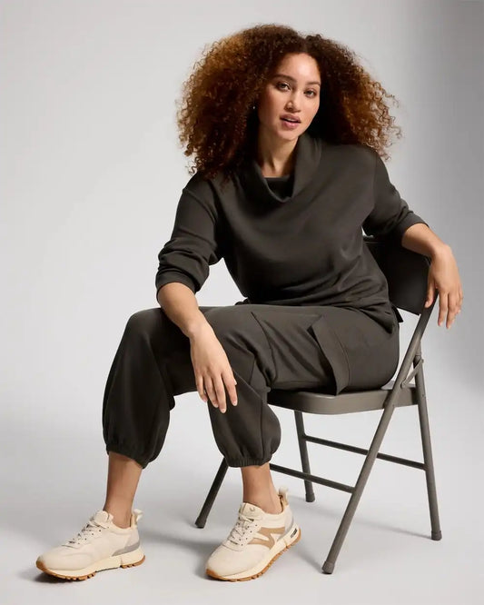 Modern Modal Funnel Neck Top