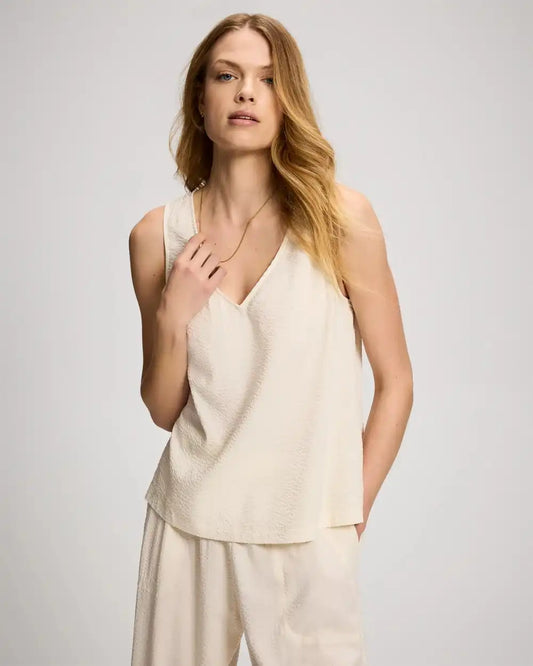 Textured Stripe Relaxed Tank