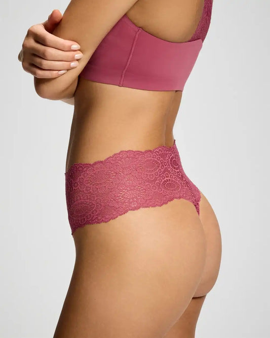Crochet Lace High-Waist Thong Panty