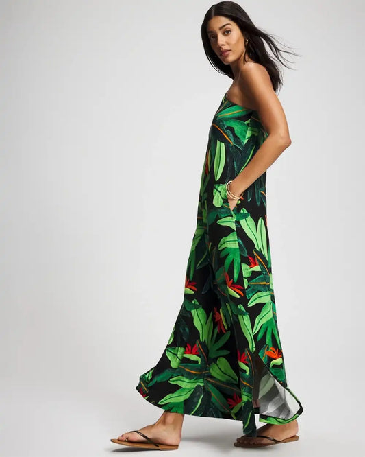 One-Shoulder Maxi Bra Dress