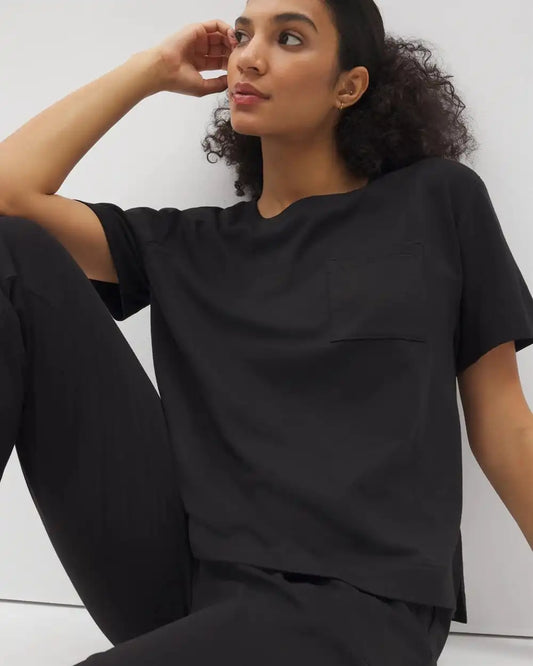 Short-Sleeve Pocket Pajama Tee
