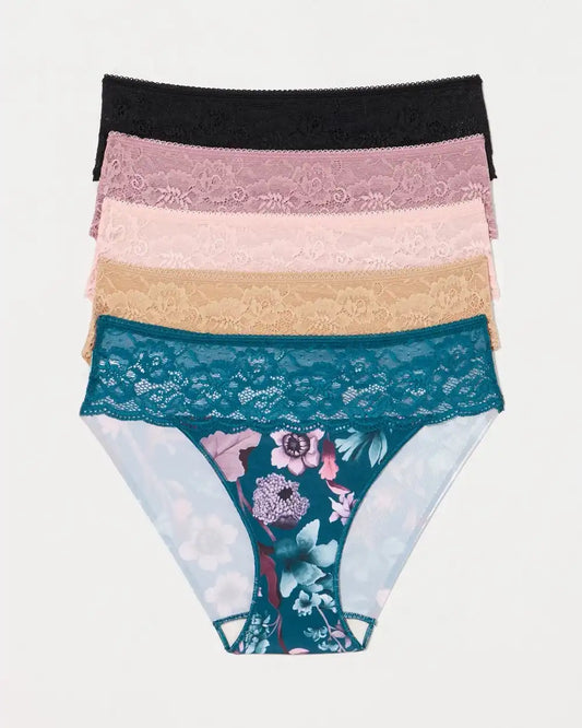 Edge Hipster Panty with Lace 5 Pack