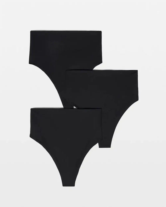 High-Waist Thong Panty 3 Pack