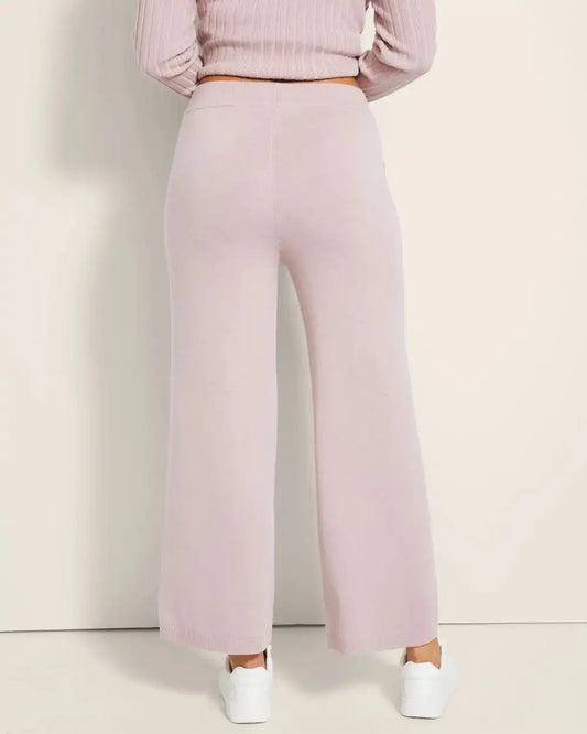 Wide-Leg Sweater Pants