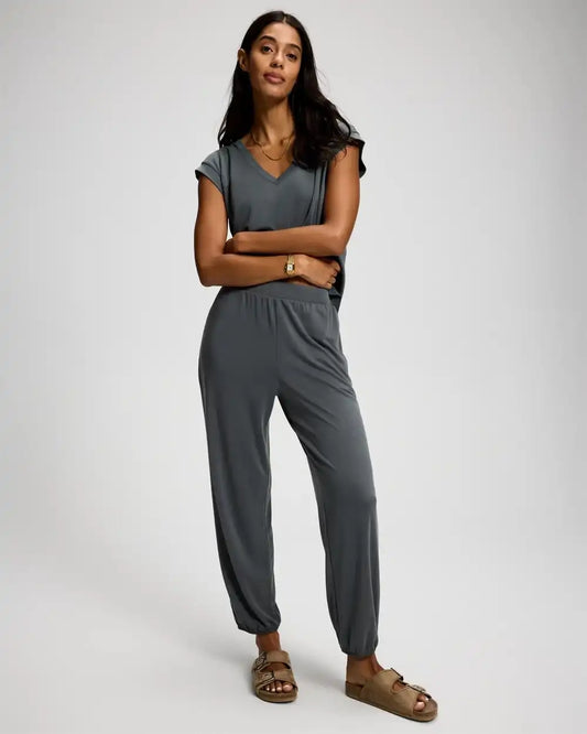 Sand Washed Relaxed Harem Pants