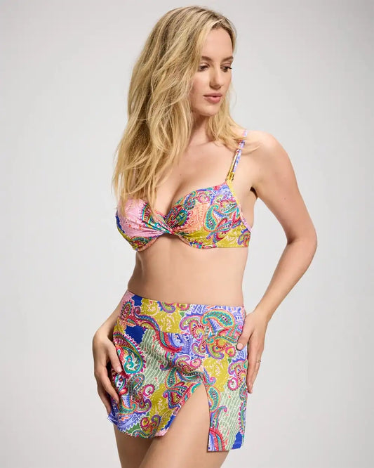 Bleu Rod Beattie La Vida Bohemia High-Waist Skirted Swim Bottom