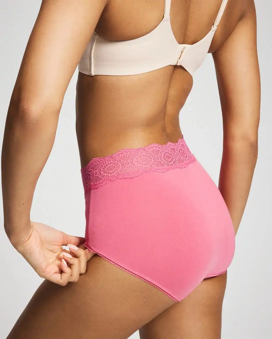 Modern Brief Panty with Crochet Lace