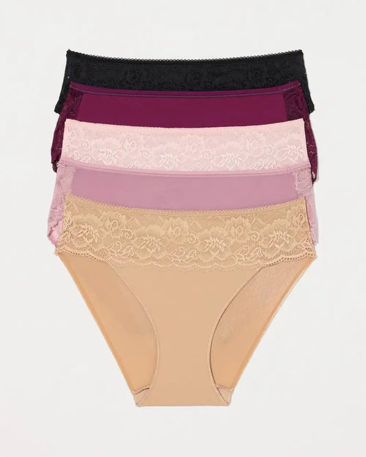 Lace Mixed Hipster Panty 5-Pack