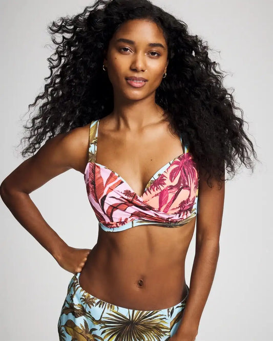 White Lotus Draped Bikini Top