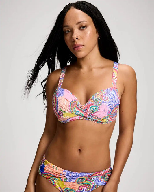 La Vida Bohemia Draped Bikini Swim Top