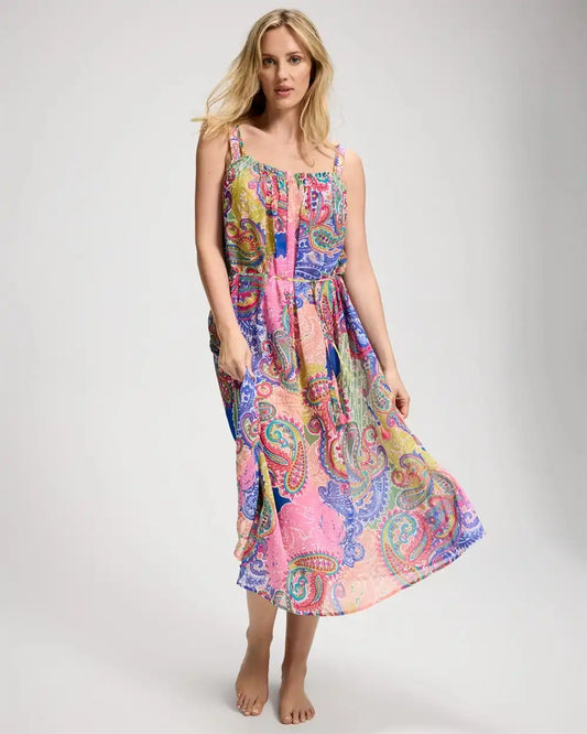 Bleu Rod Beattie La Vida Bohemia Shirred Swim Cover-Up Dress