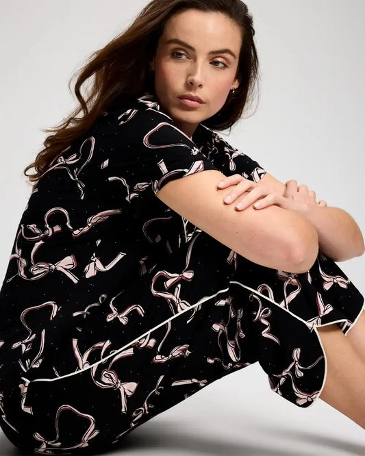 Piped Crop Pajama Pants