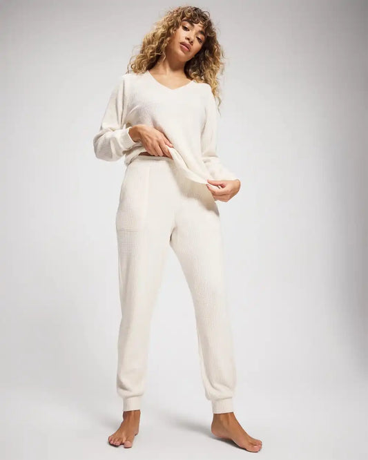 Cozy Waffle Banded Pajama Bottom