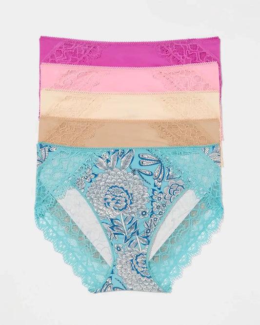 Lace High-Leg 5 Pack