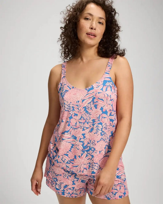 Mini Ruffle Pajama Cami with Shelf Bra