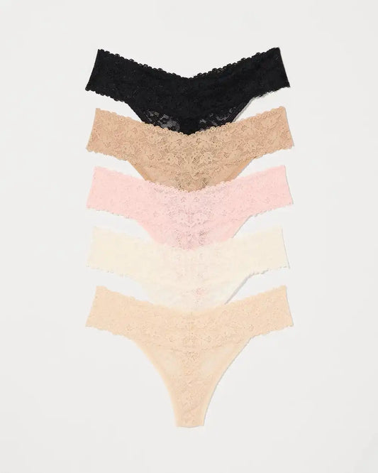 Perfect Lace Thong Panty 5-Pack
