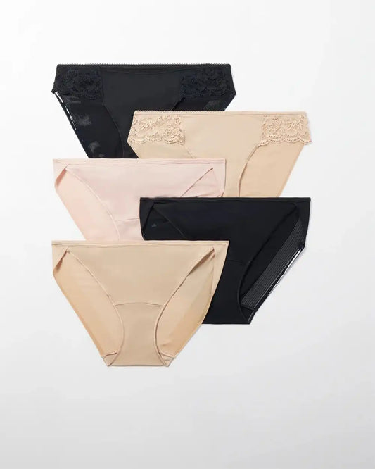 Bikini Panty with Lace 5 Pack