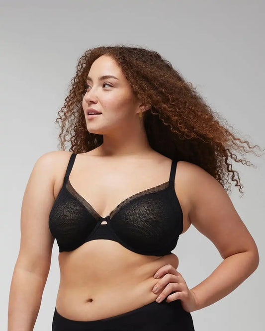 Soma Unlined Perfect Coverage Bra with Stretch Lace