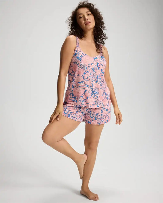 Mini Ruffle Pajama Cami with Shelf Bra