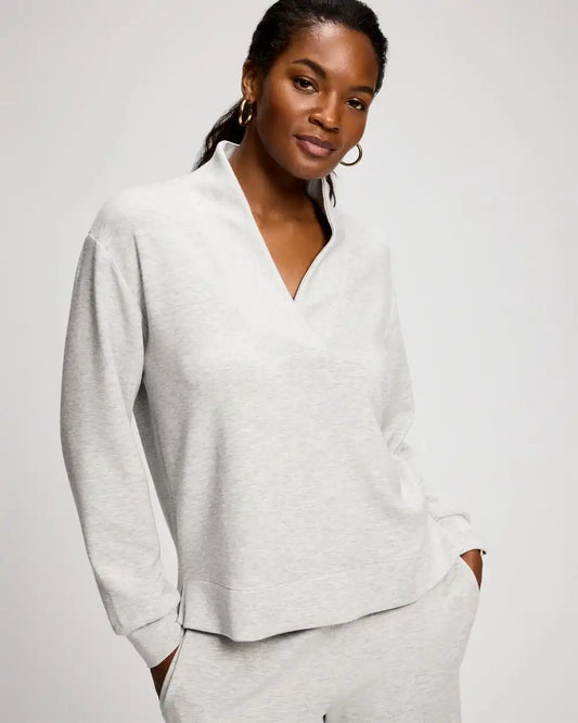 Modern Modal Relaxed V-Neck Top