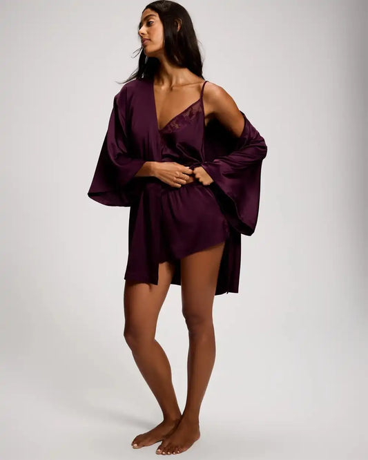 Relaxed Short Silk Robe