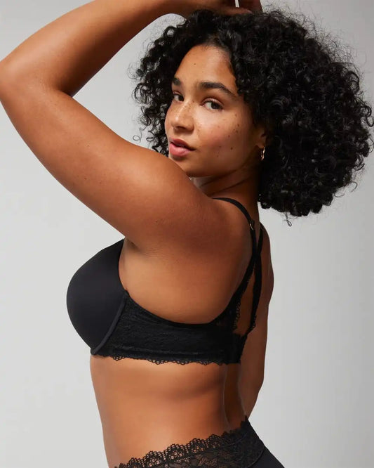 Push-Up Plunge Bra with Lace