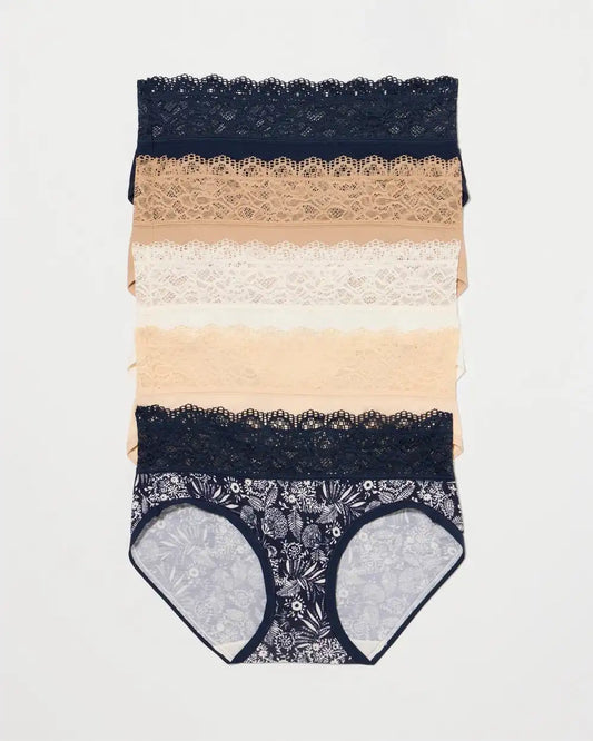 Hipster Panty with Super Soft Enchanting Lace 5 pack